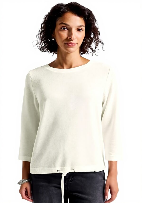 Damen Strick-Look Shirt Street One Rundhalsausschnitt