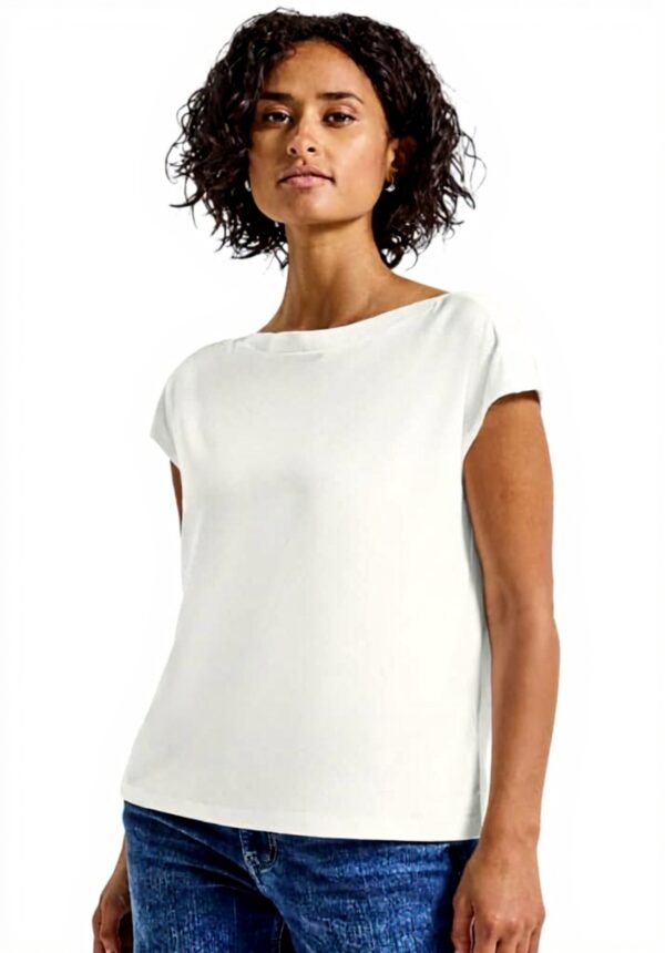 Damen U-Boot Shirt Rippdetail Street One Bluse Viskose