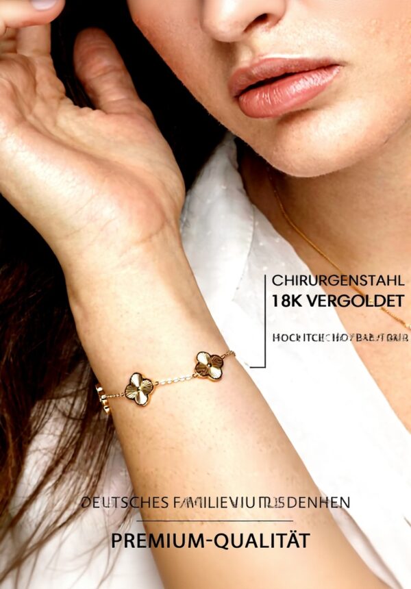 Kleeblatt Armband Damen Gold DIAMOND MODE Schmuck wasserfest