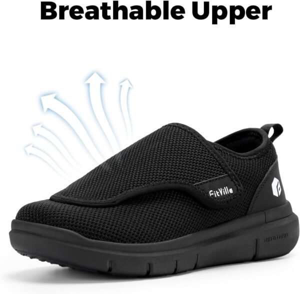 FitVille Schuhe Herren Extra Weit Klettverschluss Hausschuhe-5