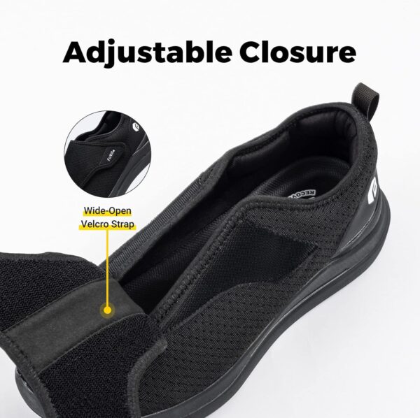 FitVille Schuhe Herren Extra Weit Klettverschluss Hausschuhe-2