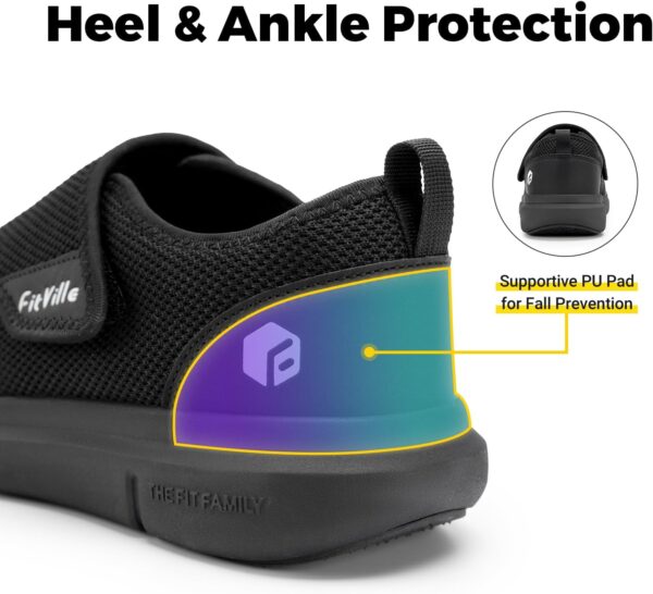 FitVille Schuhe Herren Extra Weit Klettverschluss Hausschuhe-4