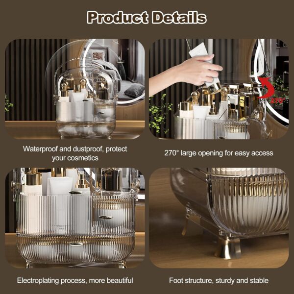 Galatée Kosmetikorganiser 180° drehbar tragbar staubdicht-5