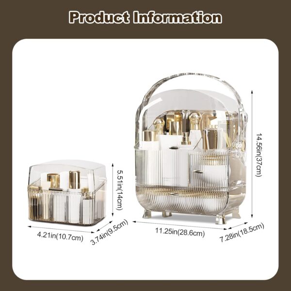 Galatée Kosmetikorganiser 180° drehbar tragbar staubdicht-6