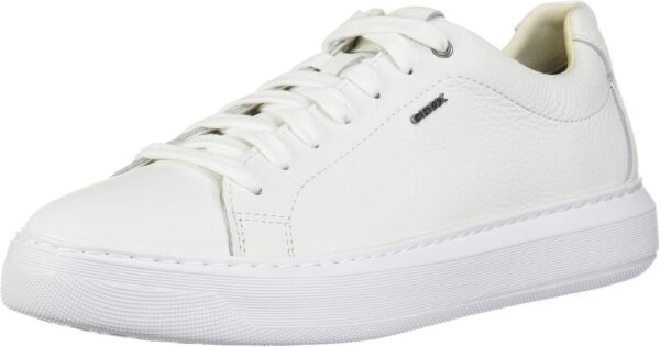 Geox Herren Sneaker U Deiven Leder Weiß Atmungsaktiv-0