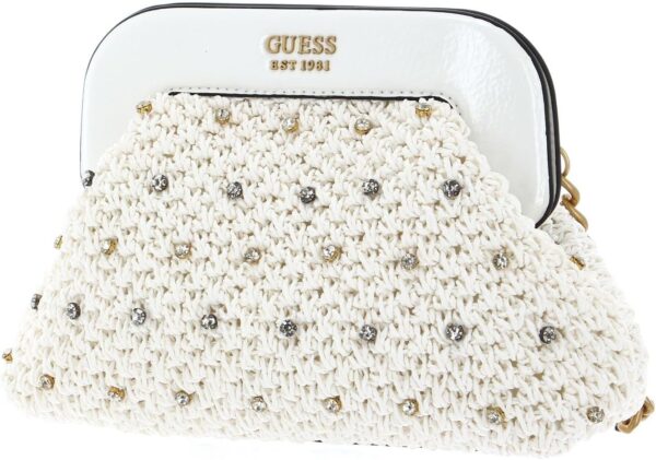 Clutch Damen GUESS Sicilia Small Frame Stroh Gold-1