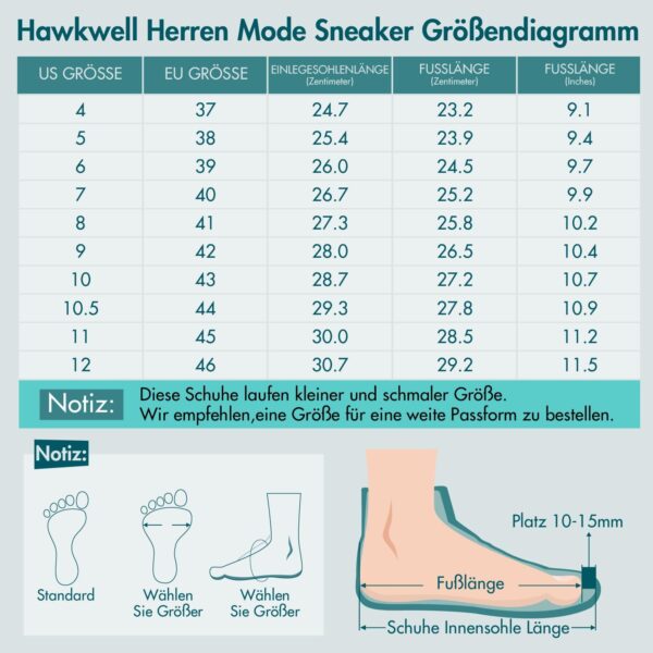 Hawkwell Herren Sneakers lässige Wanderschuhe Arbeitsschuhe-6