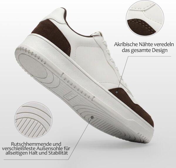 Herrenschuhe Sneaker Business Leicht Atmungsaktiv Grau-4