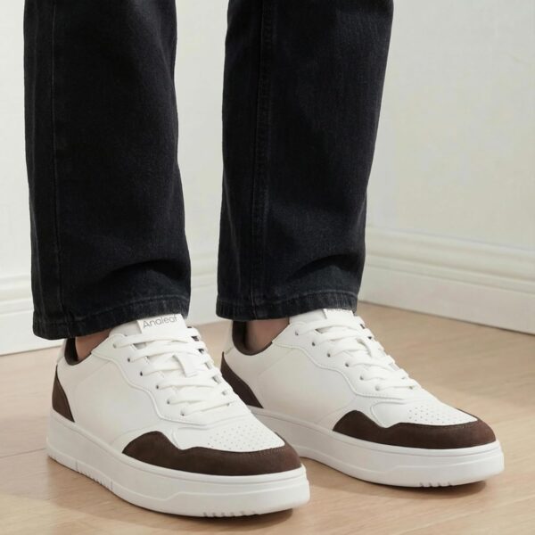 Herrenschuhe Sneaker Business Leicht Atmungsaktiv Grau-7