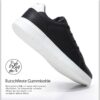 Herrenschuhe Sneaker Schwarz Premium Kunstleder Bequem-3