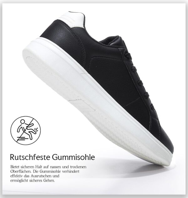 Herrenschuhe Sneaker Schwarz Premium Kunstleder Bequem-3