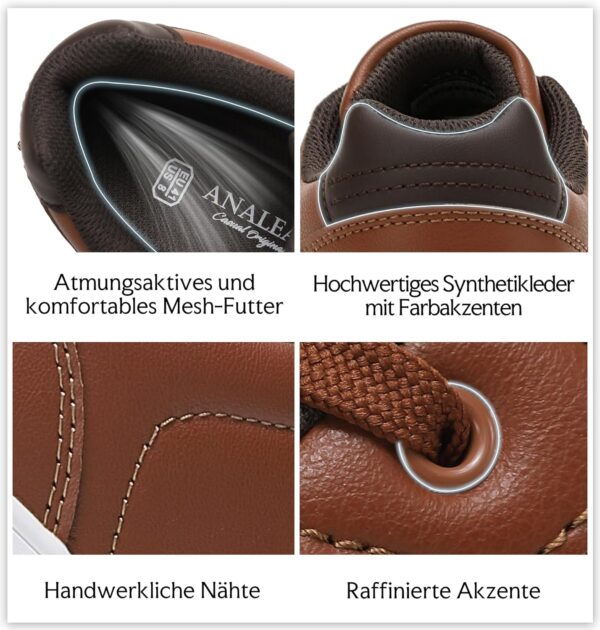 Herrenschuhe Sneaker Freizeitschuhe Bequem Kunstleder-5
