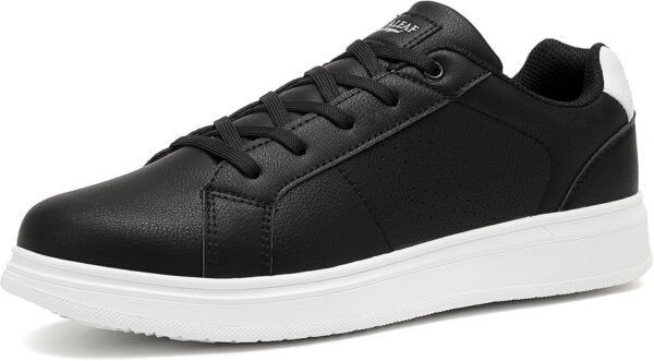 Herrenschuhe Sneaker Schwarz Premium Kunstleder Bequem-0