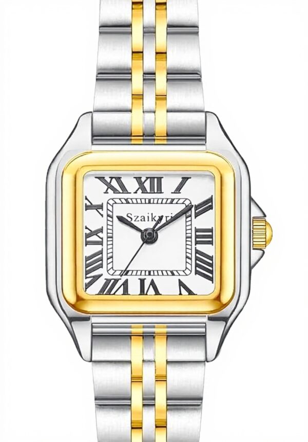 Klassische Quadrat Damenuhr römische Ziffern Armbanduhr