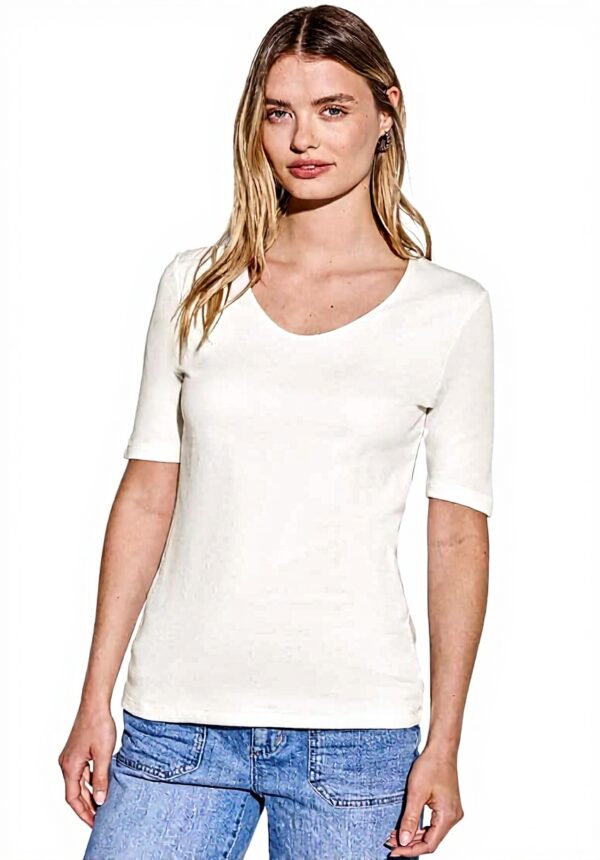 Damen Basic T-Shirt Street One Baumwolle Unterziehshirt