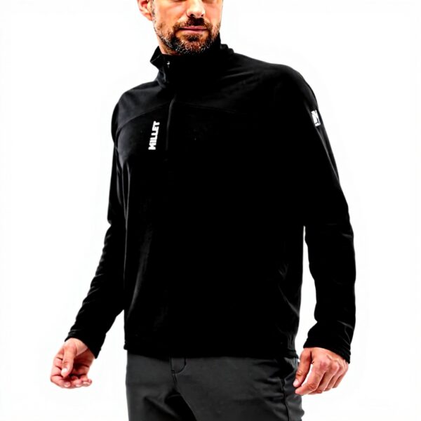 MILLET Fleecejacke Herren K Lightgrid PO M leicht Schwarz