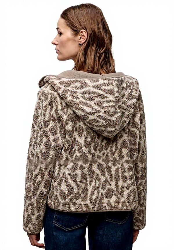 Street One Hoodie Jacke Teddy Casual Kapuze Animal Print