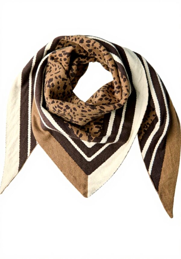 Street One Damen Dreieckstuch Leo-Muster Animal Print