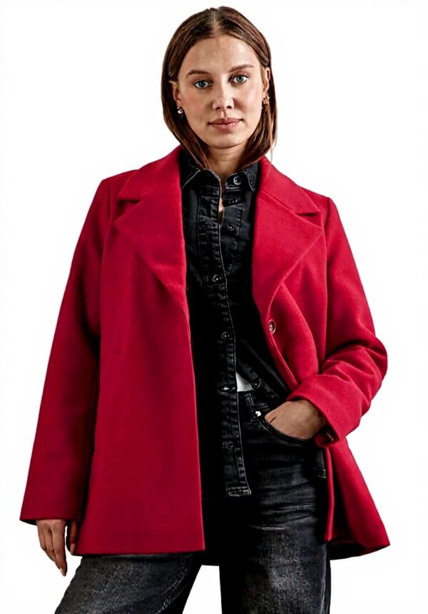 Street One Damen Caban Jacke Reverskragen Knopfleiste