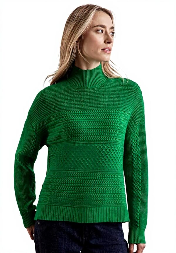 Street One Damen Pullover Strickmodell Vibrant Green
