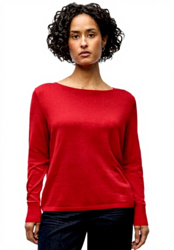 Street One Damen Basic Pullover Viskose Baumwolle