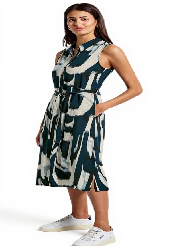 Street One Damen Blusenkleid Ikat Print Viskose Freizeit