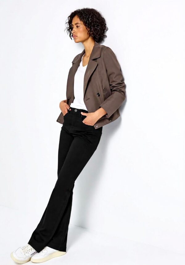 Street One Damen Bootcut Jeans Slim Fit High Waist