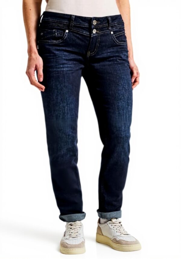 Street One Damen Jeans Casual Fit Mid Waist Slim Legs