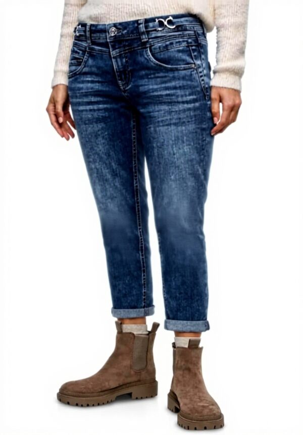 Street One Damen Jeans Casual Fit Mid Blue