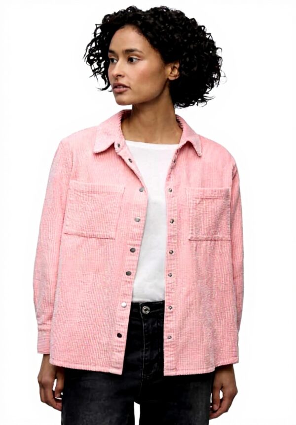 Street One Damen Cord Hemdbluse weiche Qualität Hemdkragen