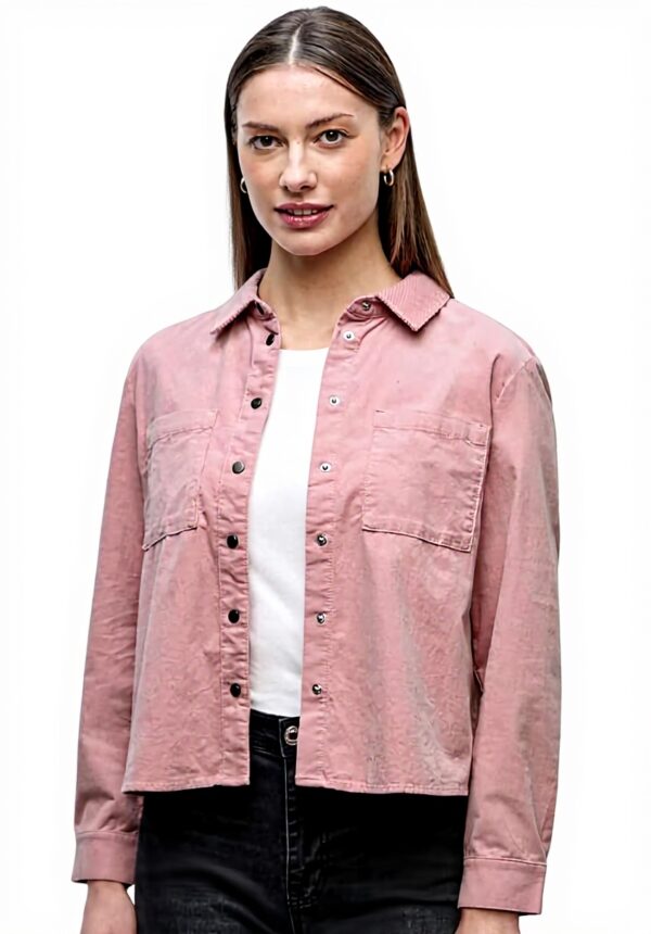 Street One Damen Cordmix Bluse Knopfleiste Hemdkragen