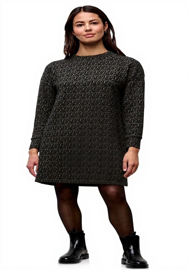 Street One Damen Kleid Gemustert Turtleneck Langarm