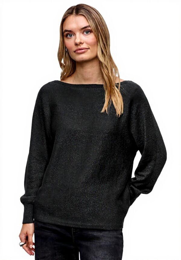 Street One Damen Glitzer Pullover lässiger Dolman Fit