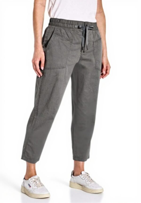 Street One Damen Cargo Hose Loose Fit Baumwollmix