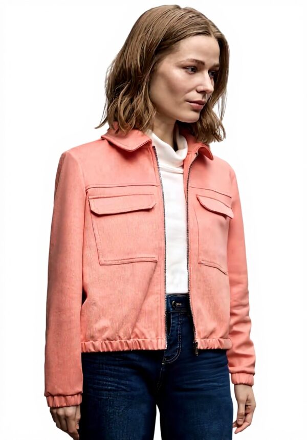 Street One Damen Veloursjacke Kurz Weich Elastisch