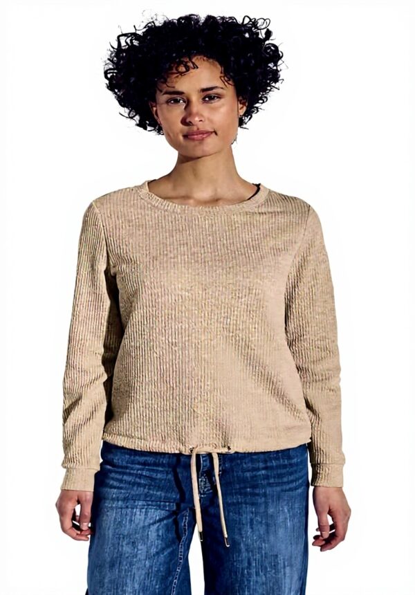 Street One Damen Strukturshirt kuschelig Baumwollmix