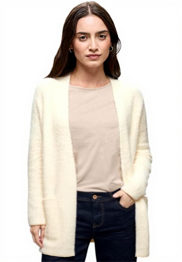 Strickjacke Street One Damen Langer Federgarn Cardigan
