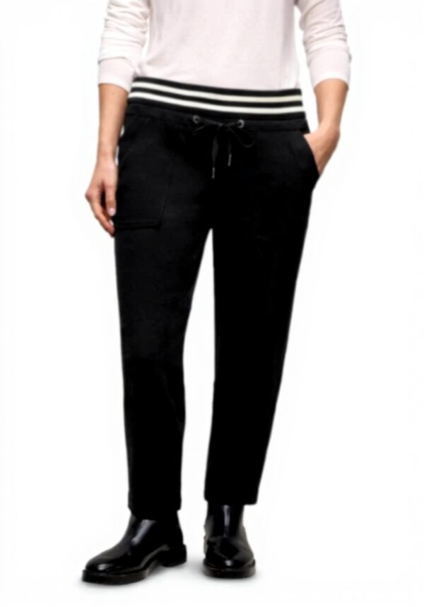 Street One Damen Loose Fit Hose Schwarz Mid Waist