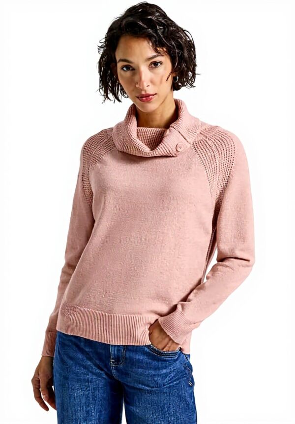 Street One Damen Pullover Stehkragen Strick Komfort