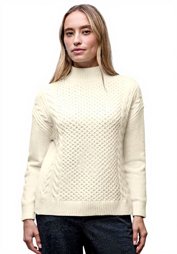 Street One Damen Pullover Strickmuster Turtleneck Langarm