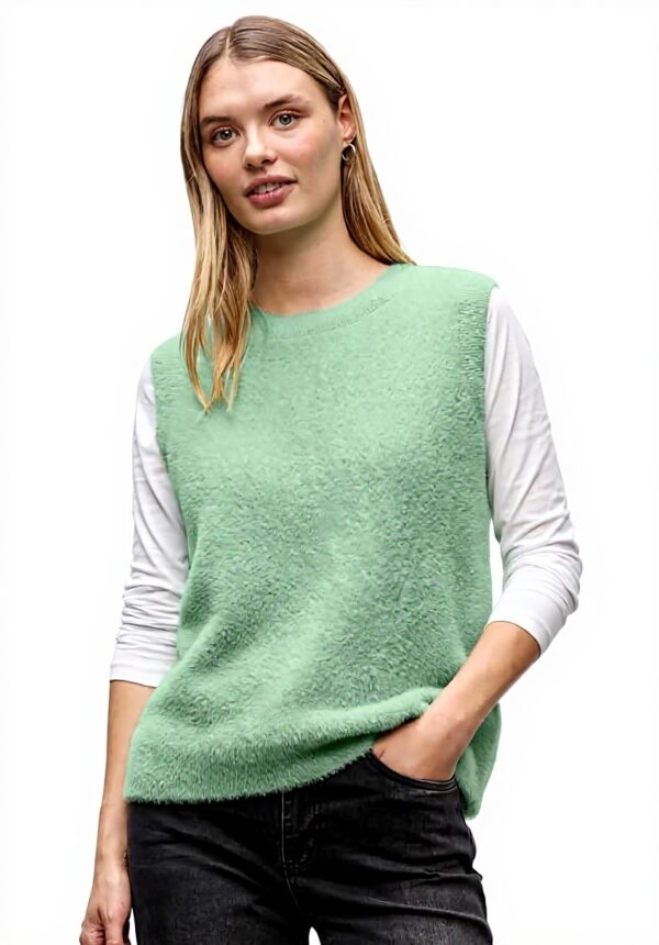 Street One Damen Pullunder kuschelig weich ärmellos