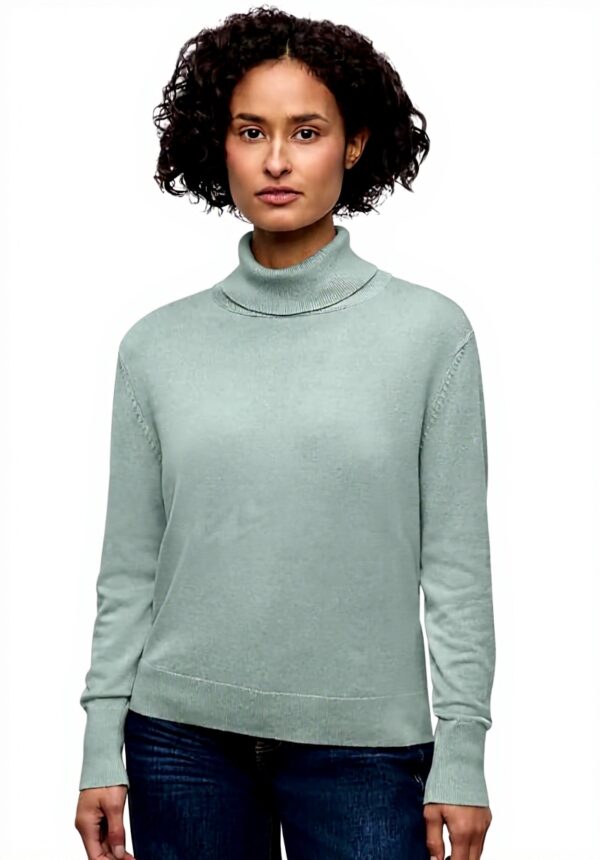 Street One Damen Rollkragenpullover Strick Viskose Nylon