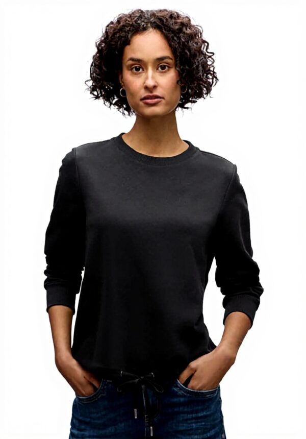 Street One Damen Sweatshirt Rundhals Soft Beige