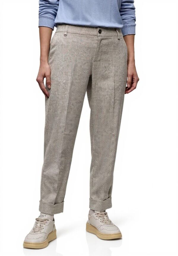 Street One Damen Slim Leg Hose Stoffhose Casual Fit