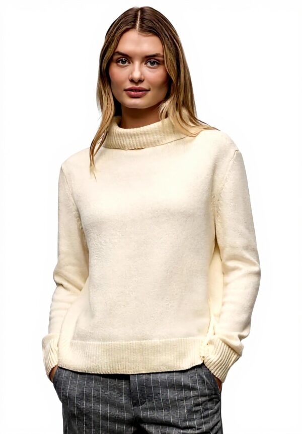 Street One Damen Rollkragenpullover weich Strick