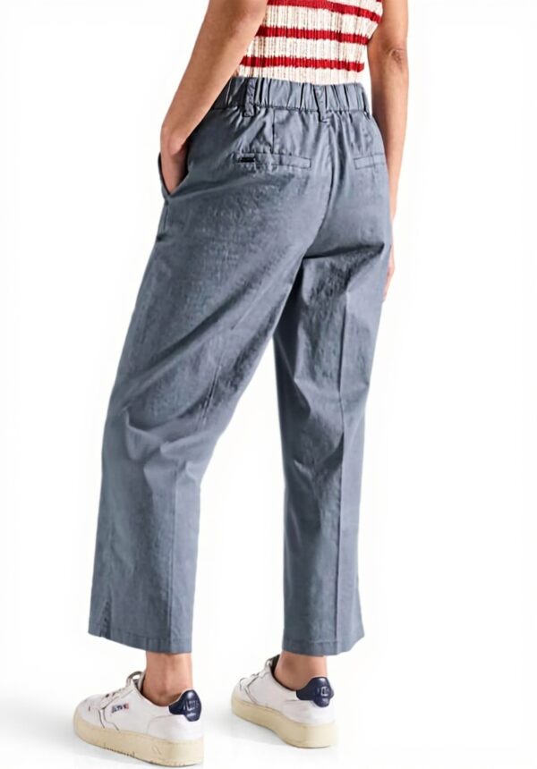 Street One Damen Chino Hose Straight Leg Velvet Sky Blue