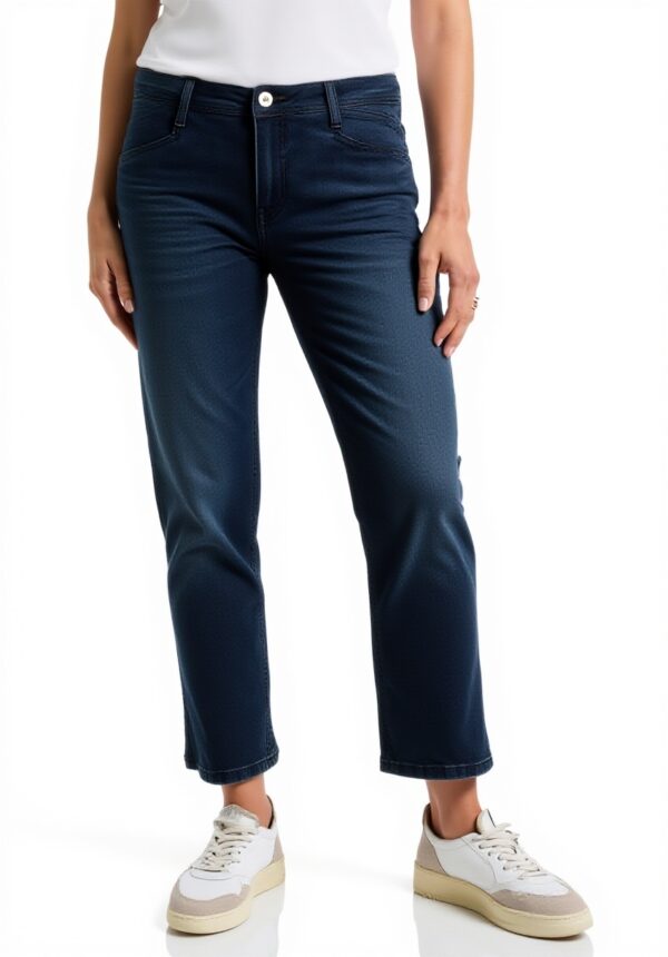 Street One Damen Jeans Destroyed Straight Leg Soft Grey