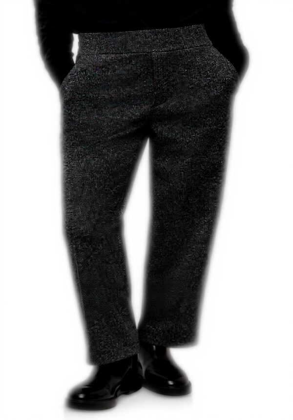 Street One Damen Hose Straight Leg Jacquard Gravel Grey