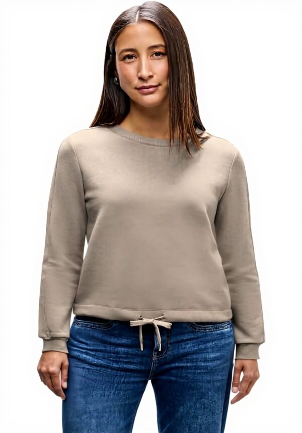 Street One Damen Sweatshirt Rippdetail Pullover Damen