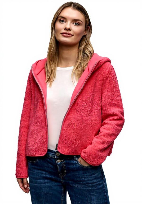 Street One Damen Teddy Jacke Kapuze leichte Jacke